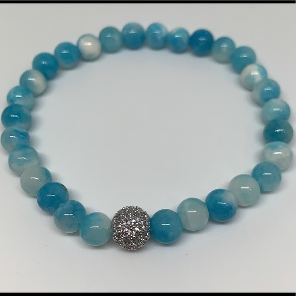 🛍 Big Sale ..Jade Beaded Bracelet - Picture 2 of 2